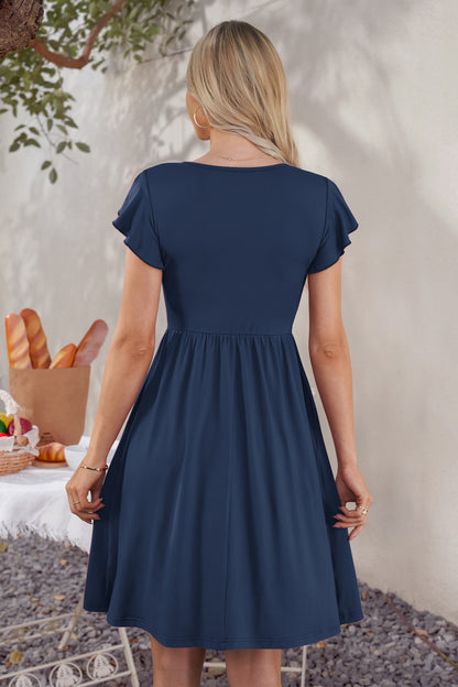 AUSELILY Swing Button Down Dress Beach Vacation Travel Outfit